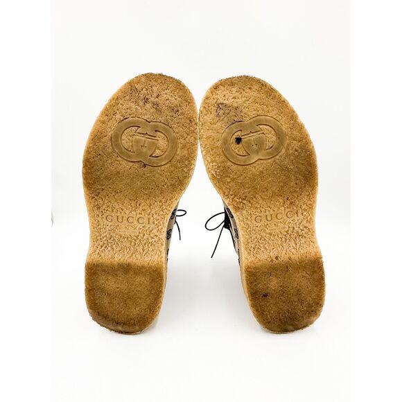 Gucci GG Supreme Monogram Brown Suede Boots US Men’s 7.5 - Picture 9 of 12